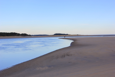 The channel at Seawall Beach, Phippsburg, Maine. Photo by Amanda Painter. 