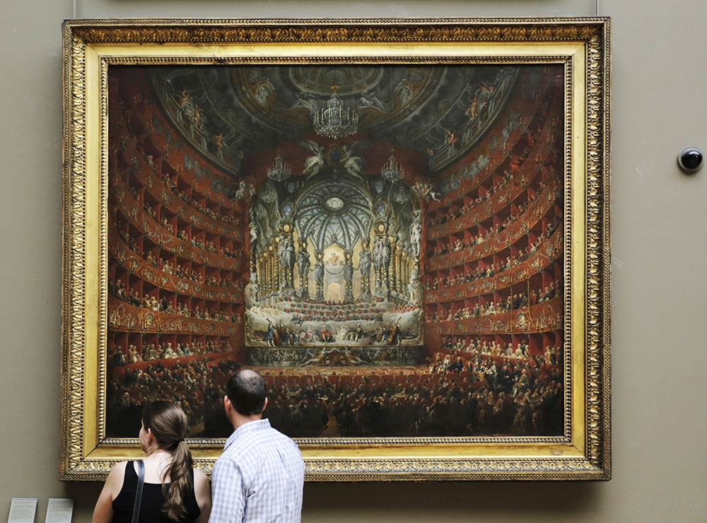 Giovanni Paolo Pannini's stunning Teatro Argentina at the Louvre, Paris. 