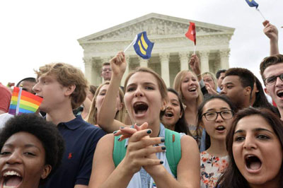 As seen by Time magazine, outside the Supreme Court on Friday morning. Photo: Mladen Antonov.