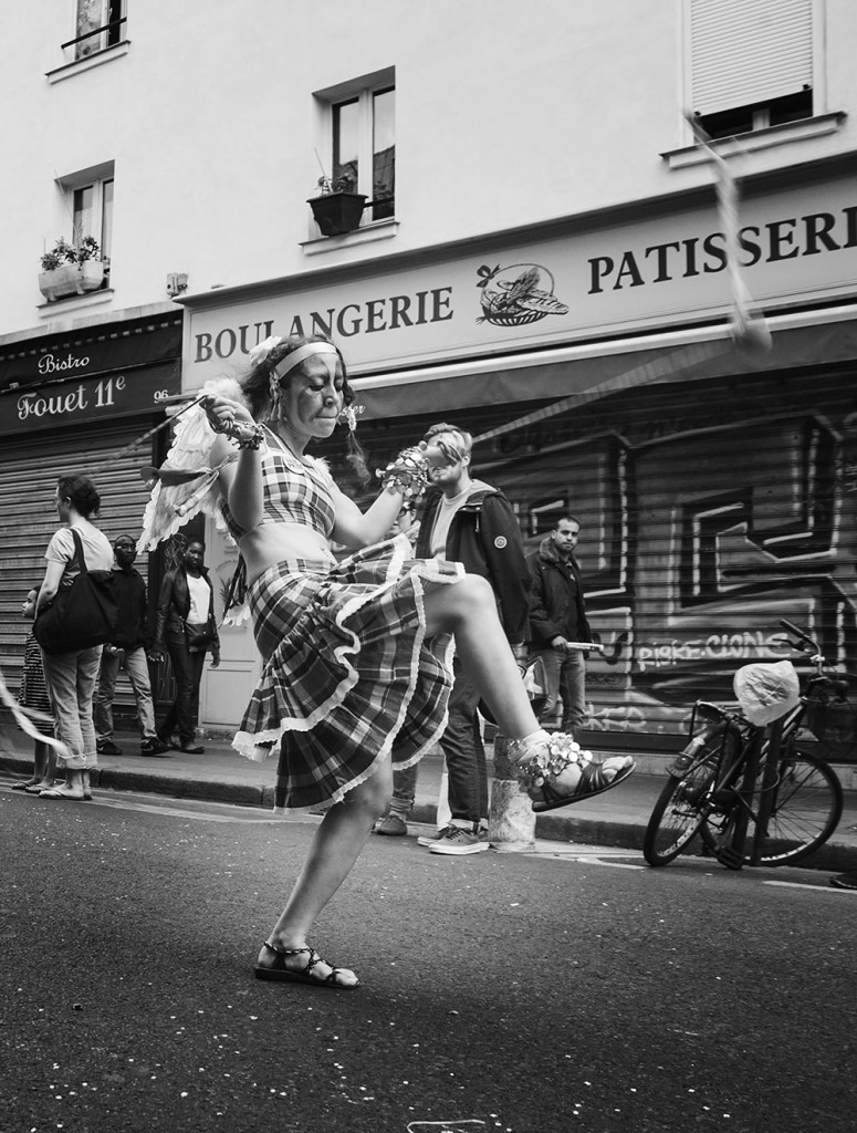 From the day the carnival danced down my street.  Rue Oberkampf, Paris.