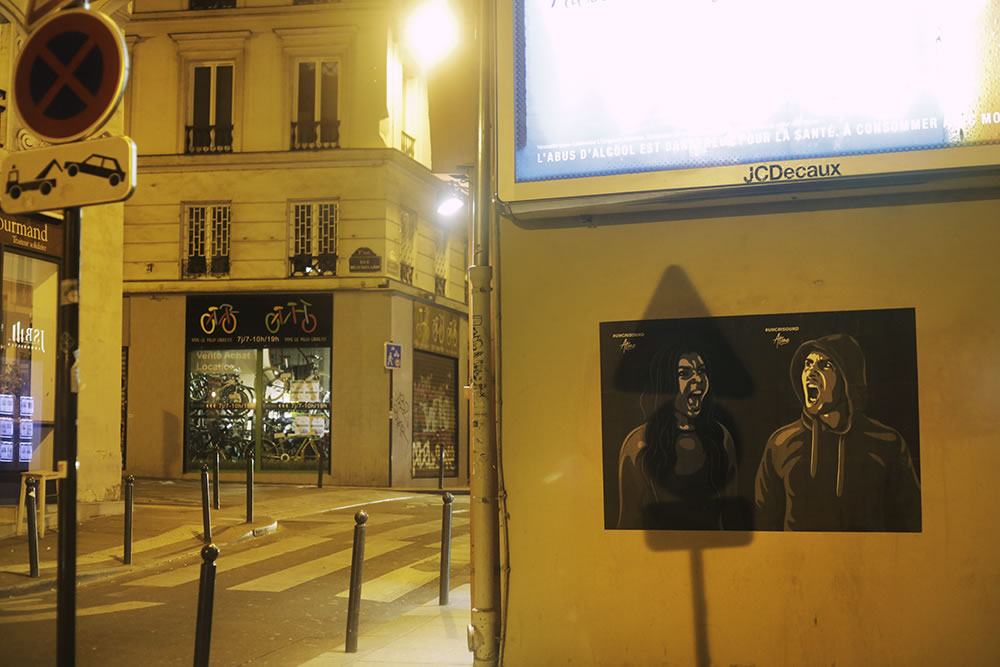 A recent poster making the rounds in the Paris streets this summer.  
