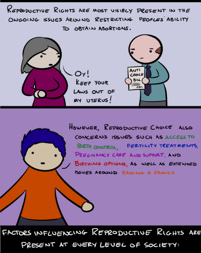 Screen shot of part of the Reproductive Choice comic on Robot-hugs.com, originally published at everydayfeminism.com.
