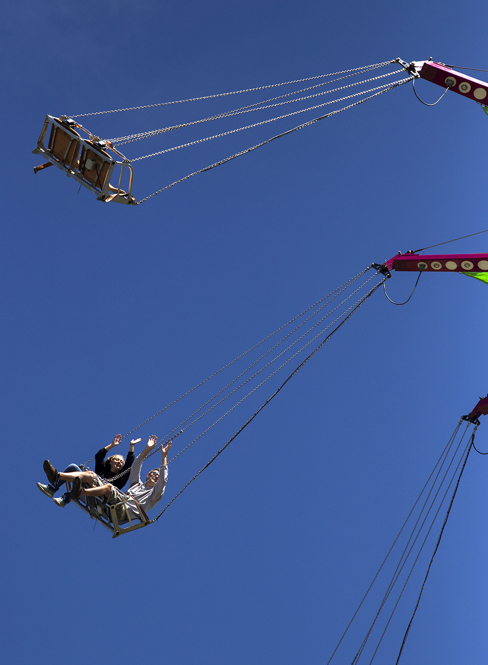 Over the weekend, adults relived their childhoods on the giant swings at the annual Sandwich Fair, the oldest county fair in Illinois.  