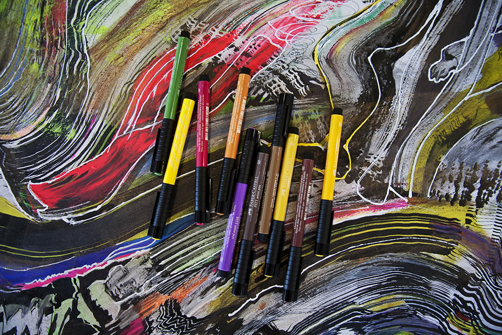 Yuyo's markers, at rest on one of his creations for the 2009 Venice Biennial. 