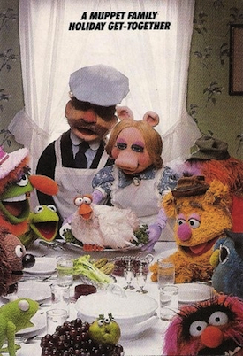 Jim Henson's Muppets parody Norman Rockwell's classic Thanksgiving painting, Freedom From Want.