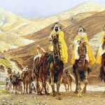 'The Journey of the Magi' by James Tissot, French. Watercolor, 1894.