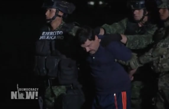El Chapo is Caught, But Corruption, U.S. Consumption & Failed Drug War Keep the Cartels in Business. Image: video still.