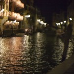 Wandering Venice at night, looking through a broken 50mm lens.