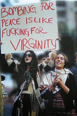 An iconic image from peace protests in the 1960s; still true today and always.