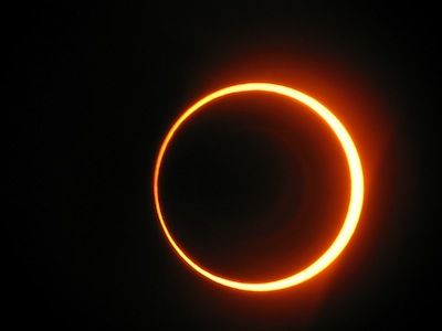 Photo of the Oct. 3, 2005, annular solar eclipse taken from Spain. Photo by Sancho Panza/Flickr/Creative Commons.