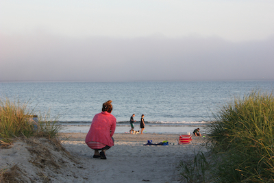 Watching the fog roll in at Pine Point, Scarborough, Maine. Photo by Amanda Painter.