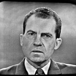 Nixon during his debate with Kennedy, 1960.