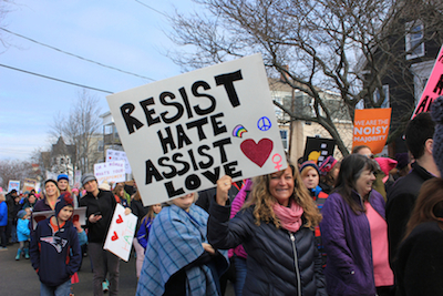 Photo from the Jan. 21, 2017, march in Portland, Maine, by Amanda Painter.