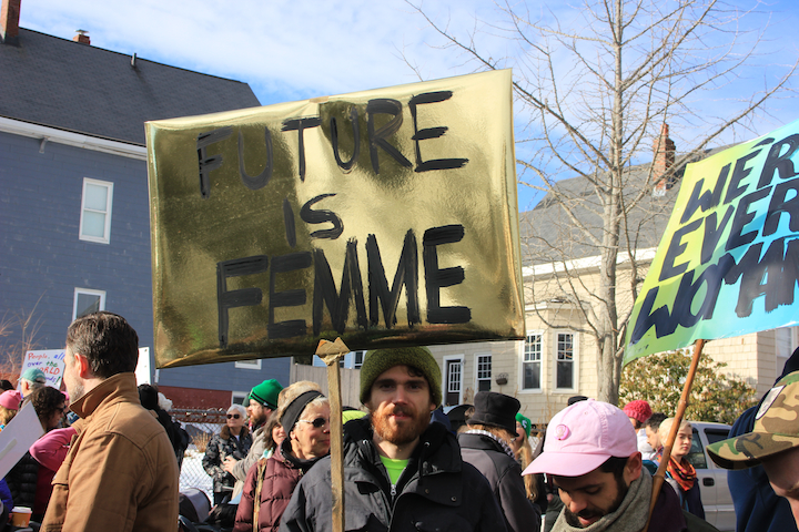 "Future is Femme" and "We're Every Woman." Photo by Amanda Painter.