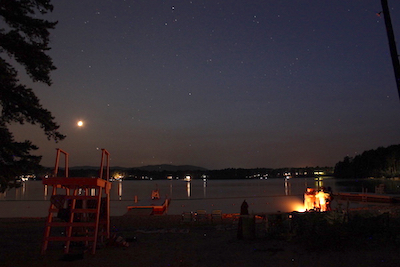 Crescent Moon and beach bonfire at Dance New England late last week. Photo by Amanda Painter. 