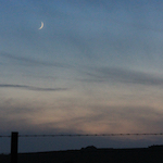 Crescent Moon two days after last month's Taurus New Moon, viewed from the Kristin Linklater Voice Center in Orkney, Scotland. Photo by Amanda Painter.