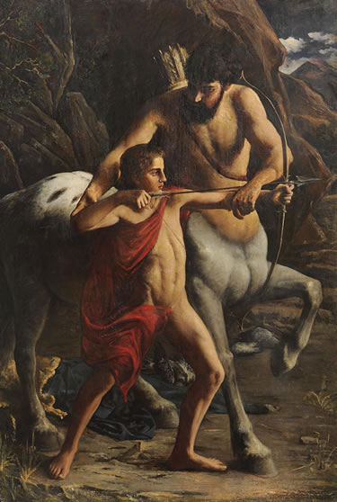 Chiron and Achilles, ca. 1873, by Doukas Ioannis (1841-1916); National Gallery (Athens).