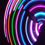 LED hula hoop in lieu of fireworks; photo by Amanda Painter